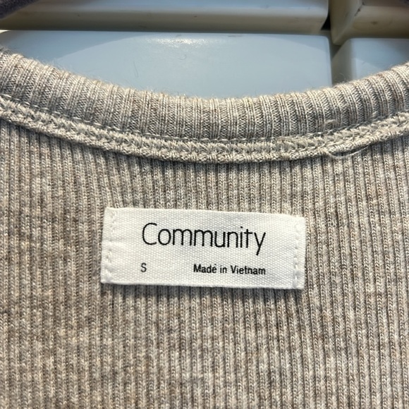 Aritzia Community Grey Midi Ribbed Sleeveless Stretch Tank Dress Size S - Picture 4 of 16